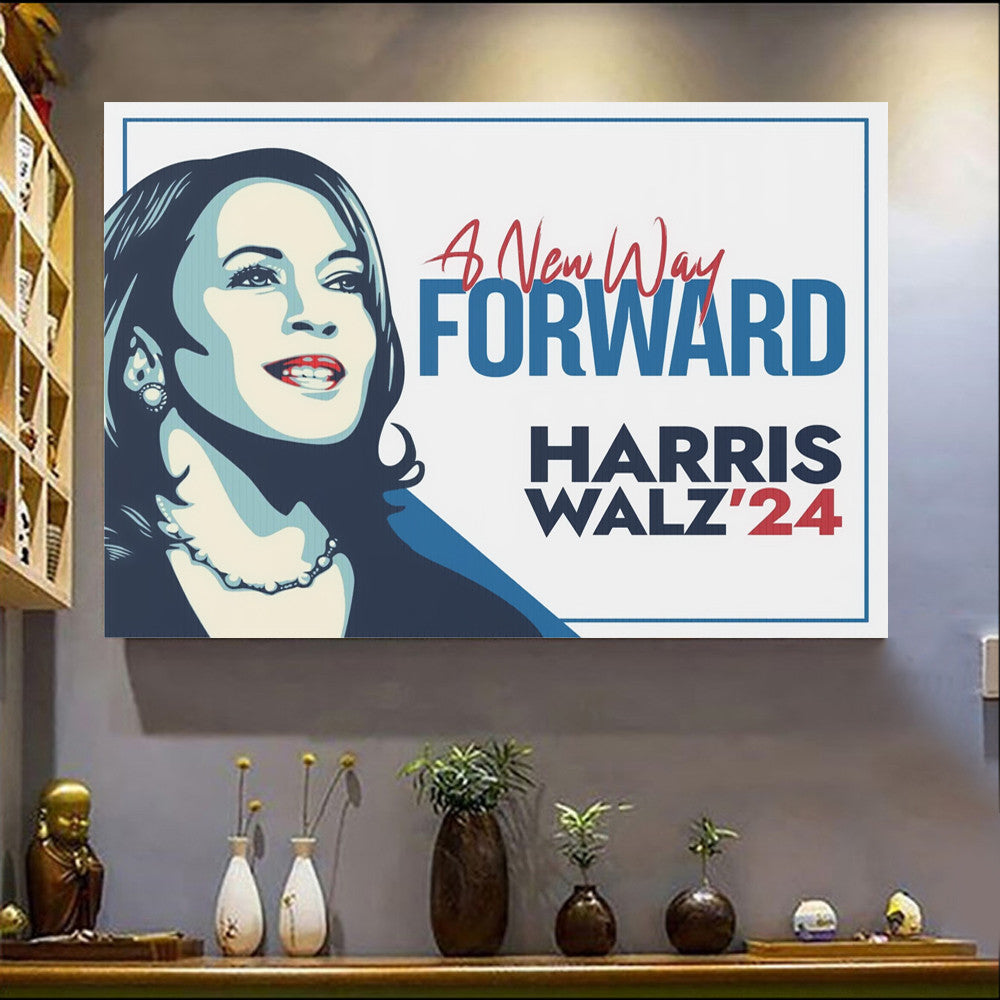 A New Way Forward Poster Harris Walz 2024 Wall Art Kamala Campaign Merch