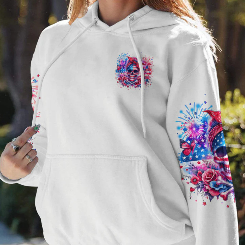 A Mouth I Can’t Control Messy Bun Skull Hoodie Skull Merch Ideas For Motherâ€?Day Gifts