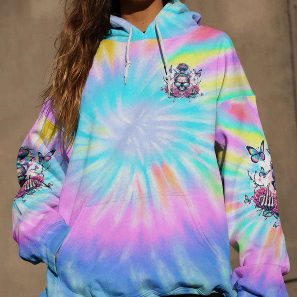 A Mouth I Can’t Control Skull Messy Bun Rose Hoodie Skull Merch Good Gifts For Mom